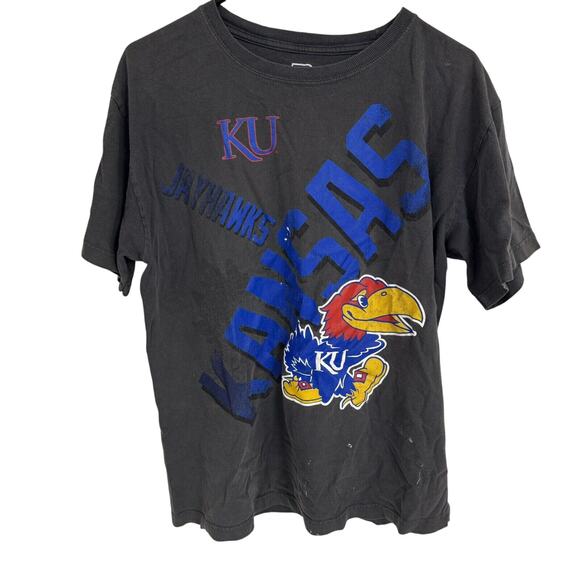 Kansas Jayhawks KU T-Shirt Large Pro Edge All Over Print - READ - NL - Picture 1 of 6